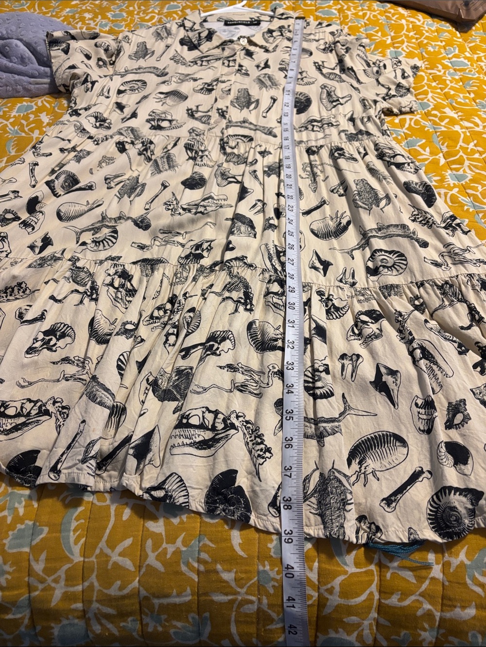 ModCloth Dangerfield Body Fossils Tiered Collared Dress - Picture 5 of 5